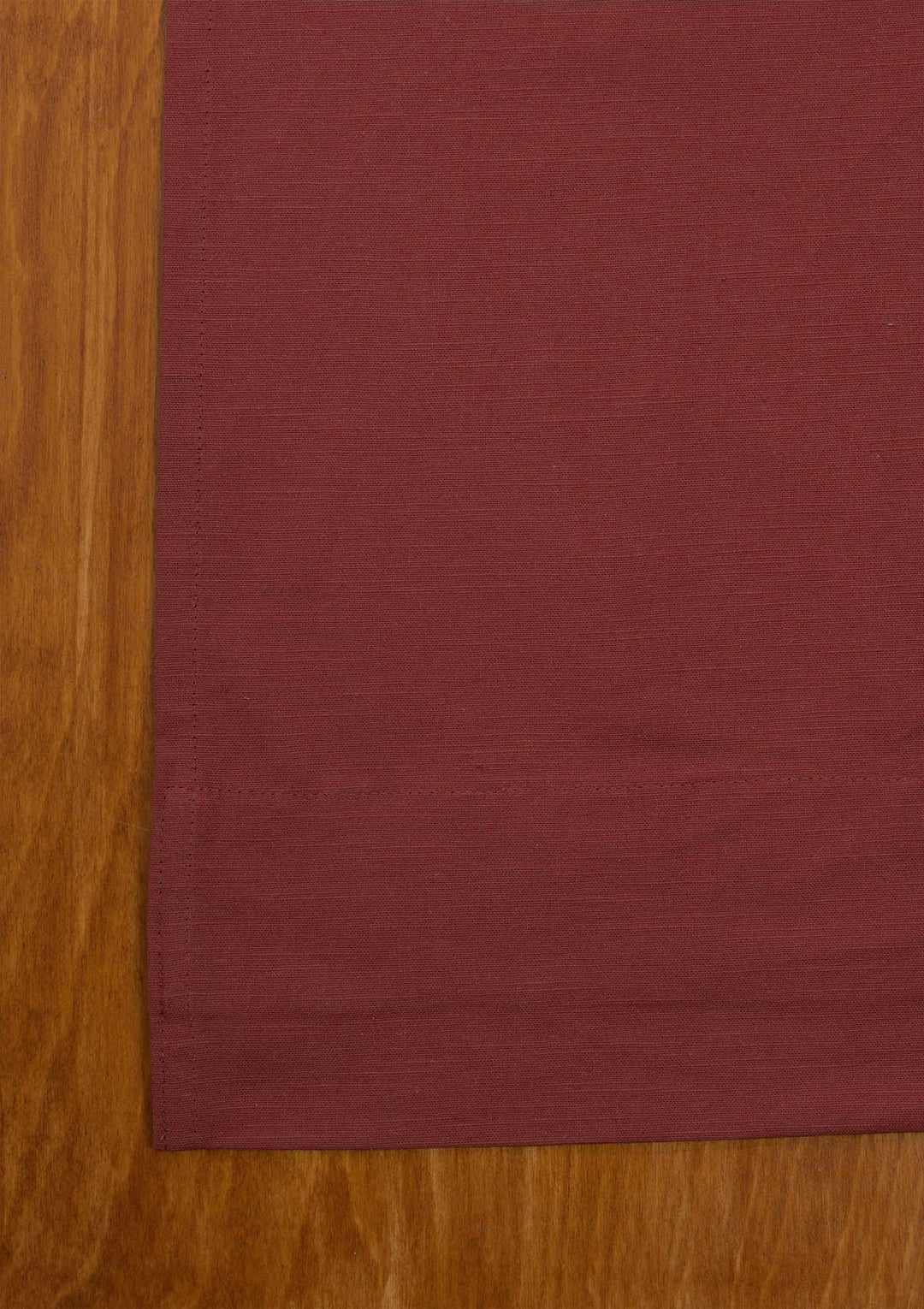 Crimson Red 100% Cotton Plain Curtain for living room & bedroom - Room Darkening - Single Piece | SHOBITAM