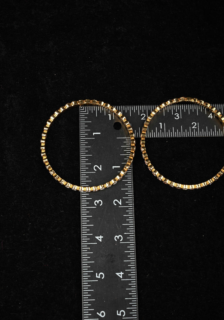 92.5 Pure Silver, studded with semi-precious stones Bangle 2.8"