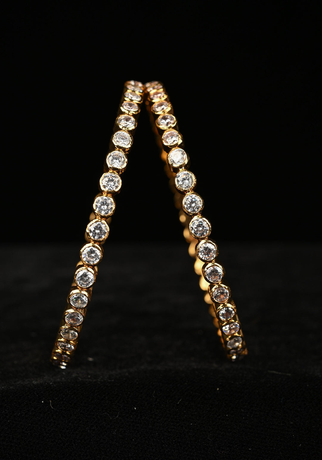 92.5 Pure Silver, studded with semi-precious stones Bangle 2.8"