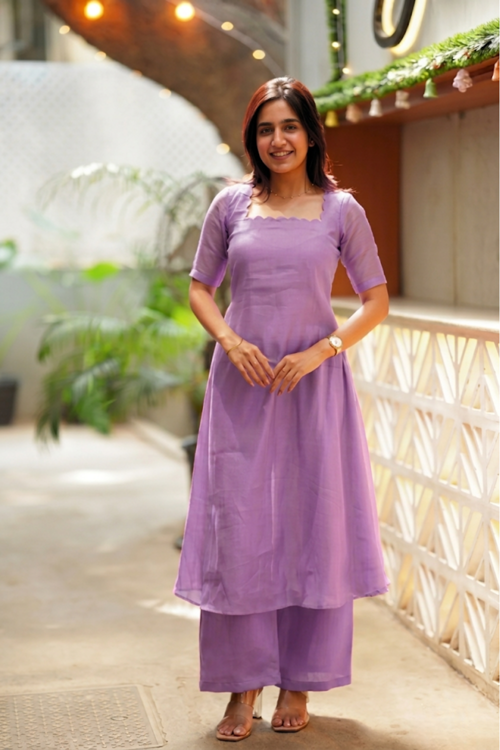 Aarna Lilac Kurta Set (Set of 2) | SHOBITAM