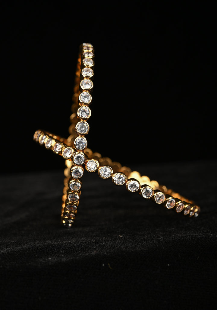92.5 Pure Silver, studded with semi-precious stones Bangle 2.8"