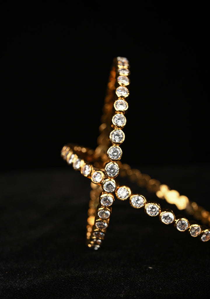 92.5 Pure Silver, studded with semi-precious stones Bangle 2.8"