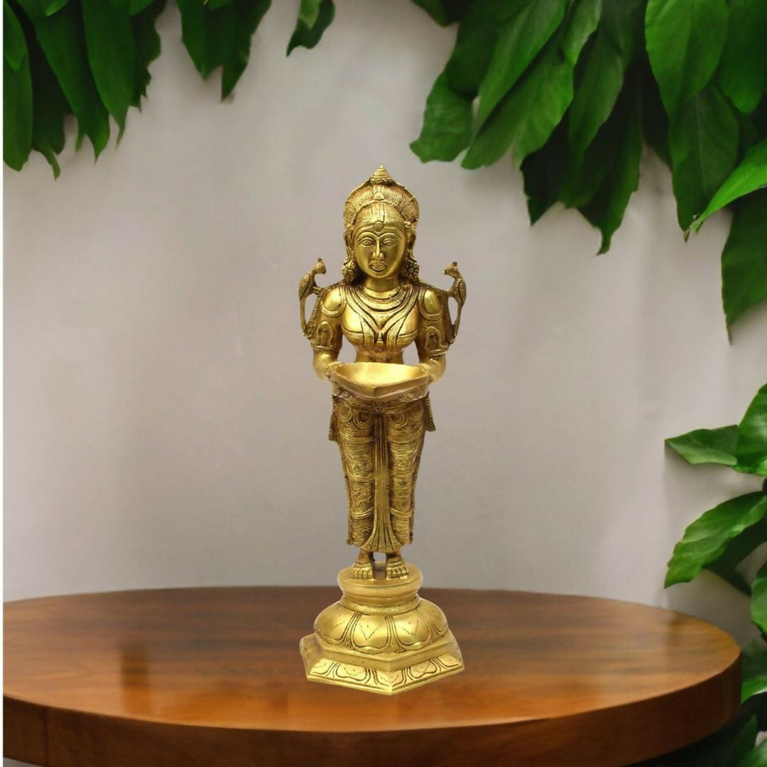 BRASS DEEPA LAKSHMI IDOL 20*7*7 | SHOBITAM