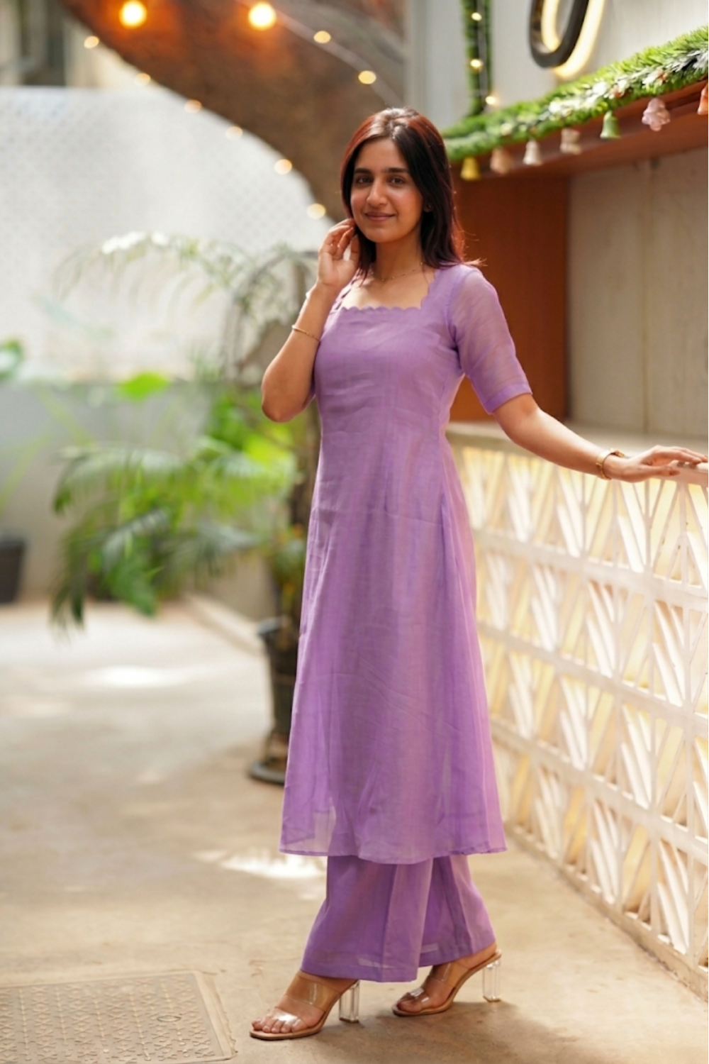 Aarna Lilac Kurta Set (Set of 2) | SHOBITAM