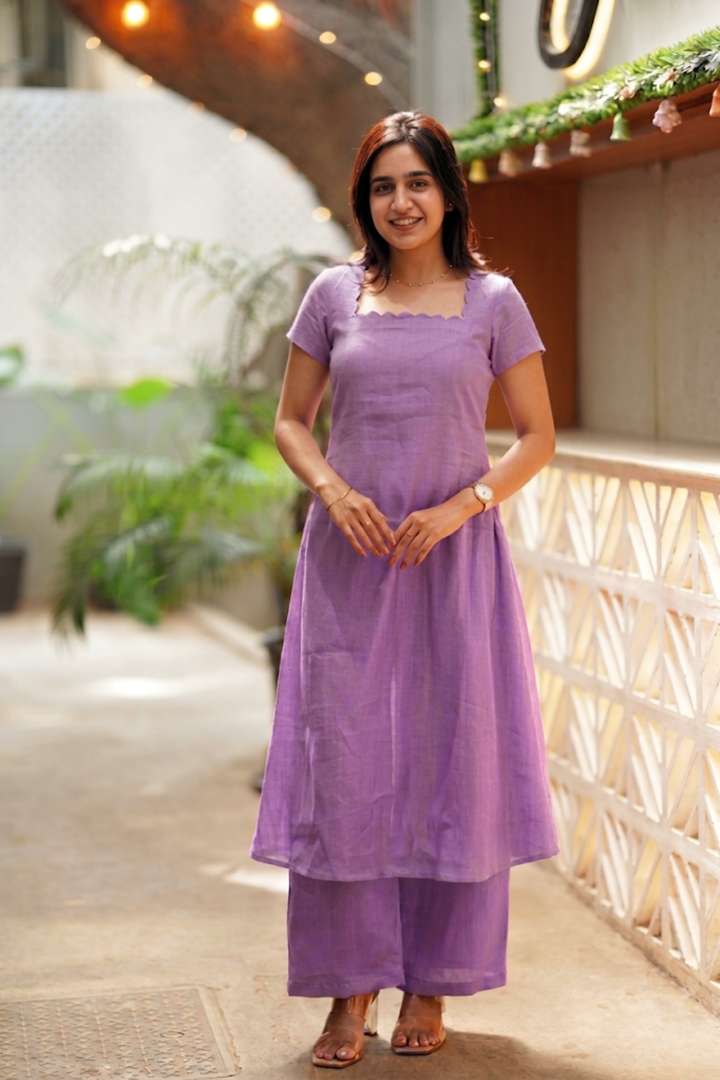 Aarna Lilac Kurta Set (Set of 2) | SHOBITAM