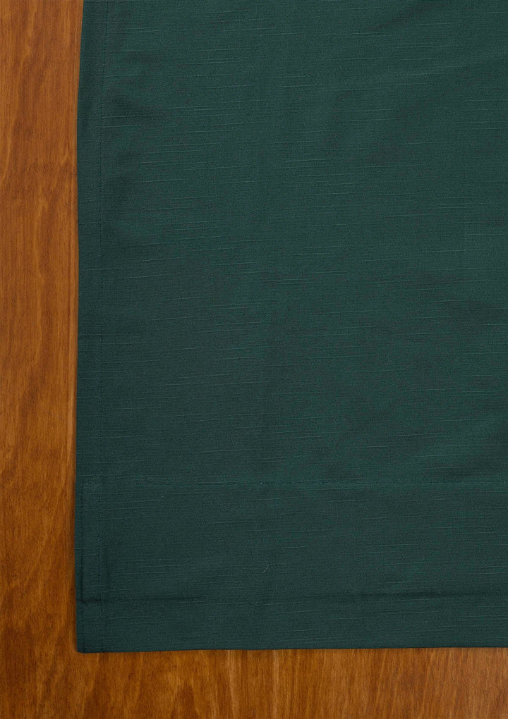 Jade Green 100% Cotton Plain Curtain for living room & bedroom - Room Darkening - Single Piece | SHOBITAM
