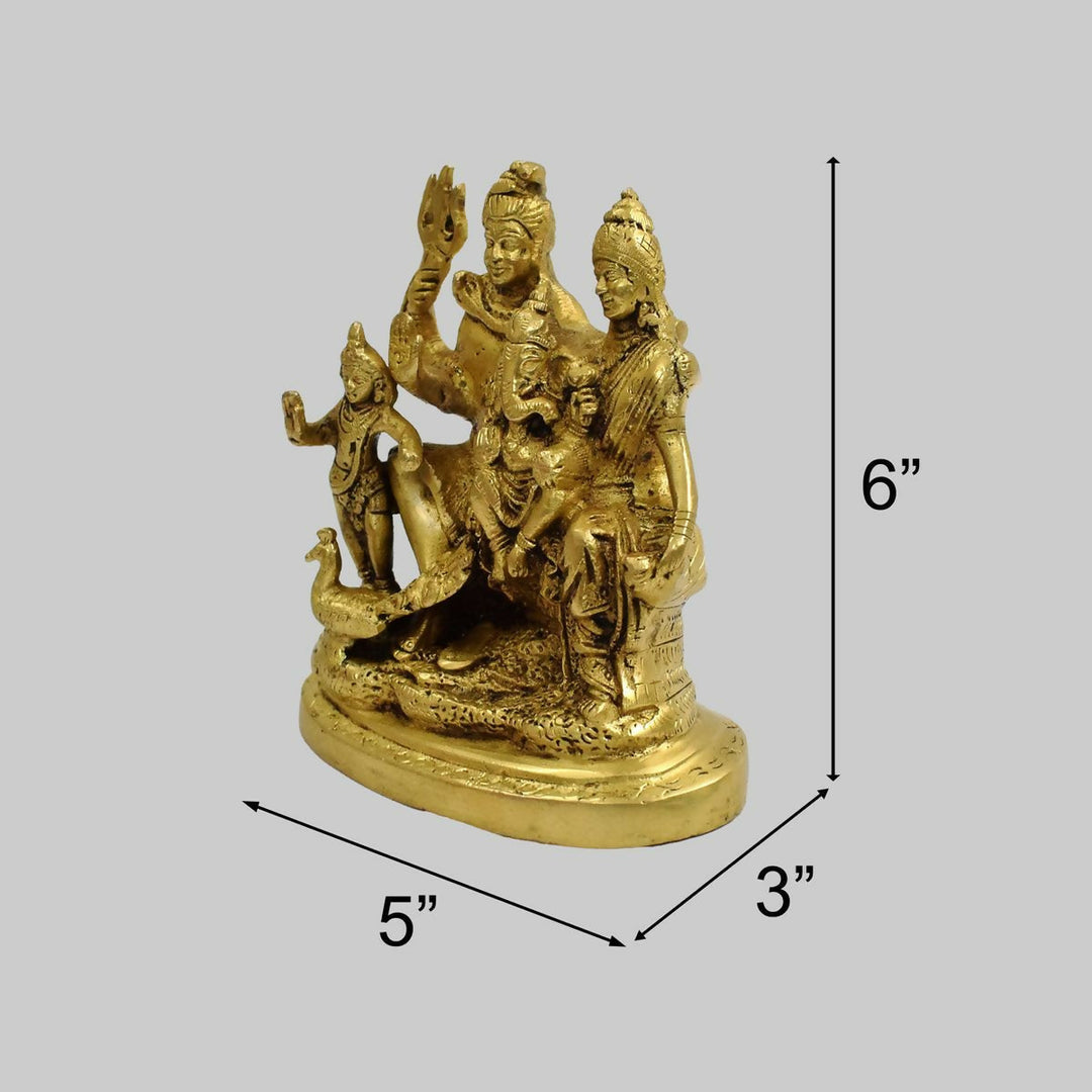 BRASS SHIVA FAMILY 6*5*3 | SHOBITAM