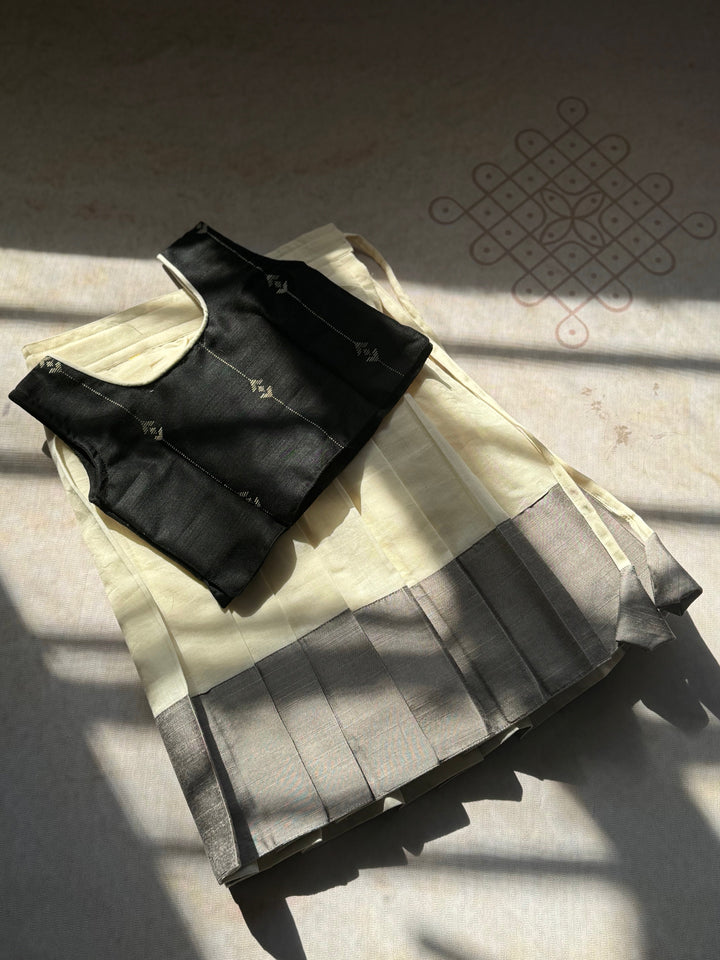 Vritti Crop top and skirt - Onam Edit Express | SHOBITAM