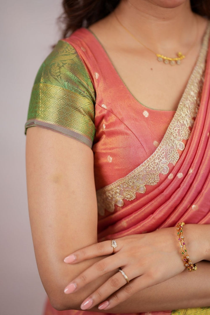 Tanisha Green Halfsaree (Set of 3) | SHOBITAM