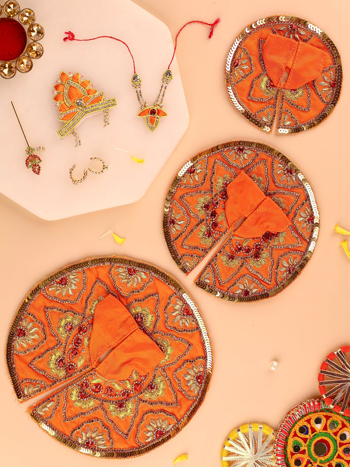 Orange Divya Raas Laddu Gopal Poshak