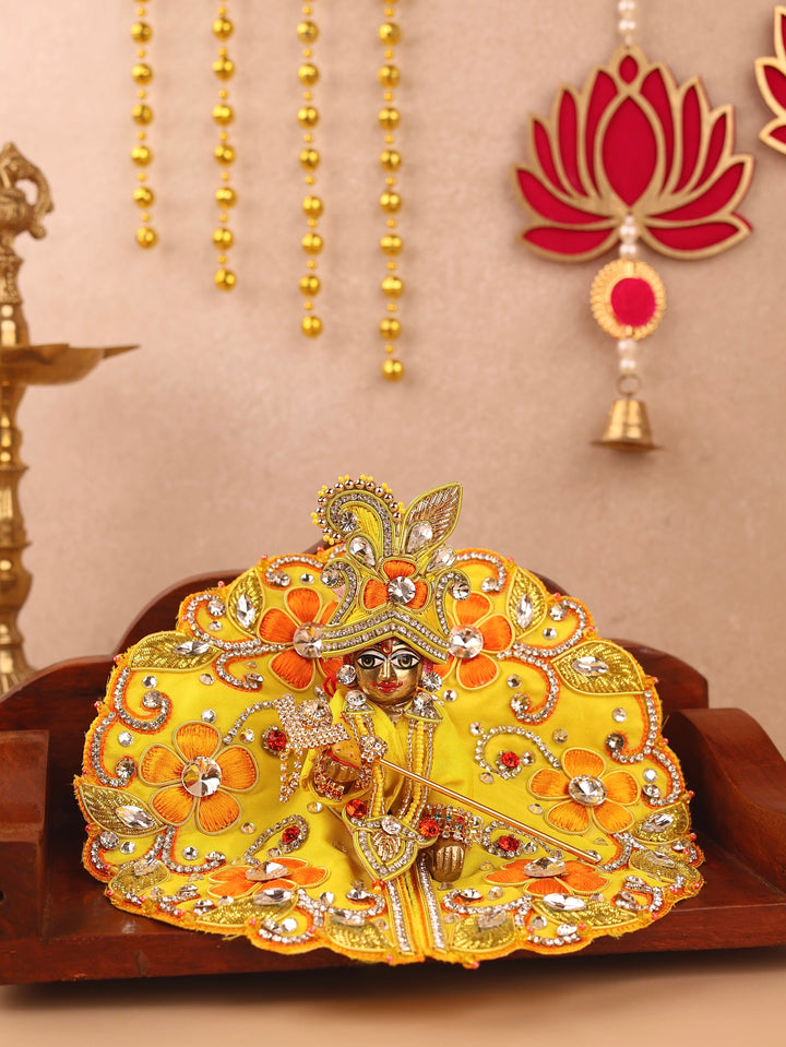 Yellow Pushp Mala Laddu Gopal Poshak