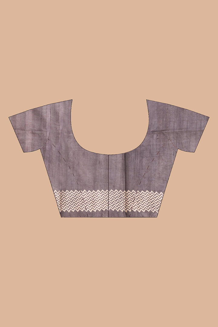 Half n half printed tussar saree | SILK MARK CERTIFIED | SHOBITAM