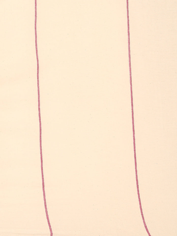 Cream Handloom Khesh Print Pure Cotton saree