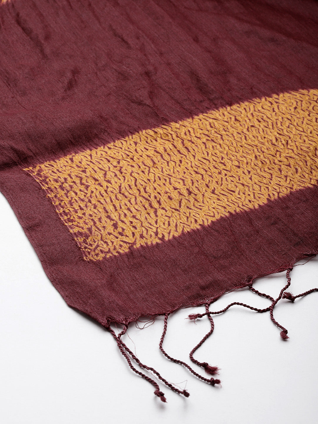 Hand Woven Shibori Silk Dupatta | SHOBITAM