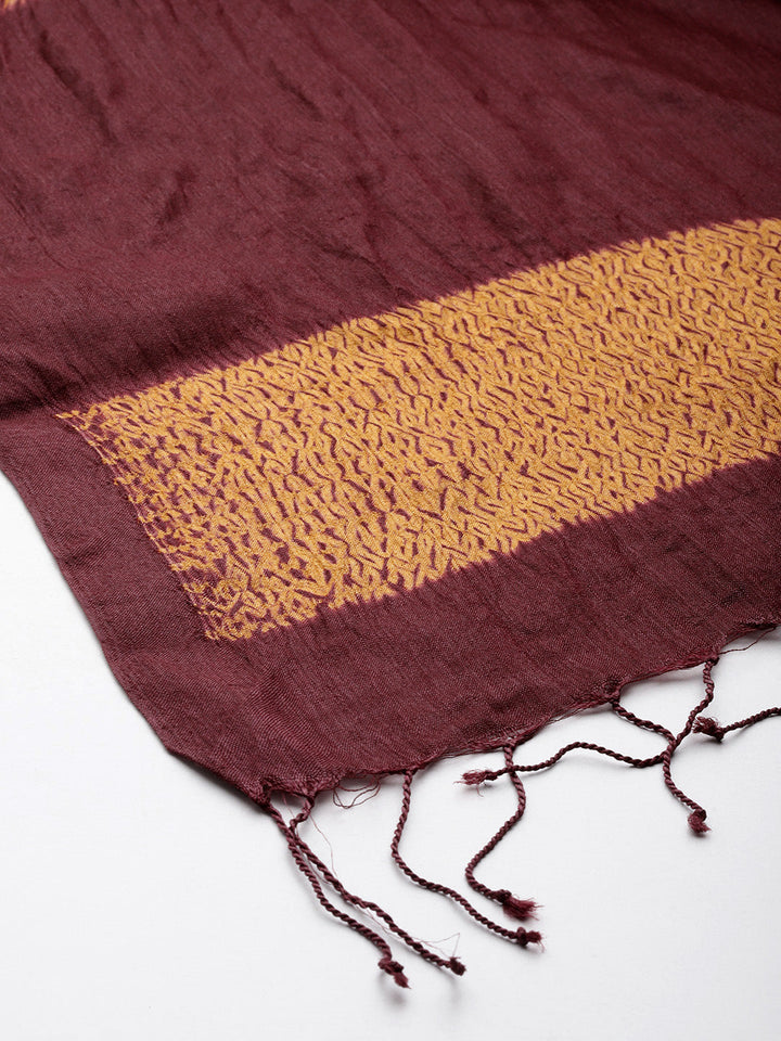 Hand Woven Shibori Silk Dupatta | SHOBITAM