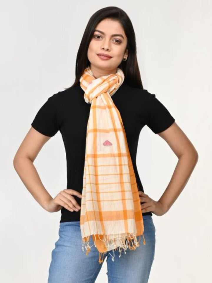 Handloom Jamdani Cotton Stole for women | SHOBITAM
