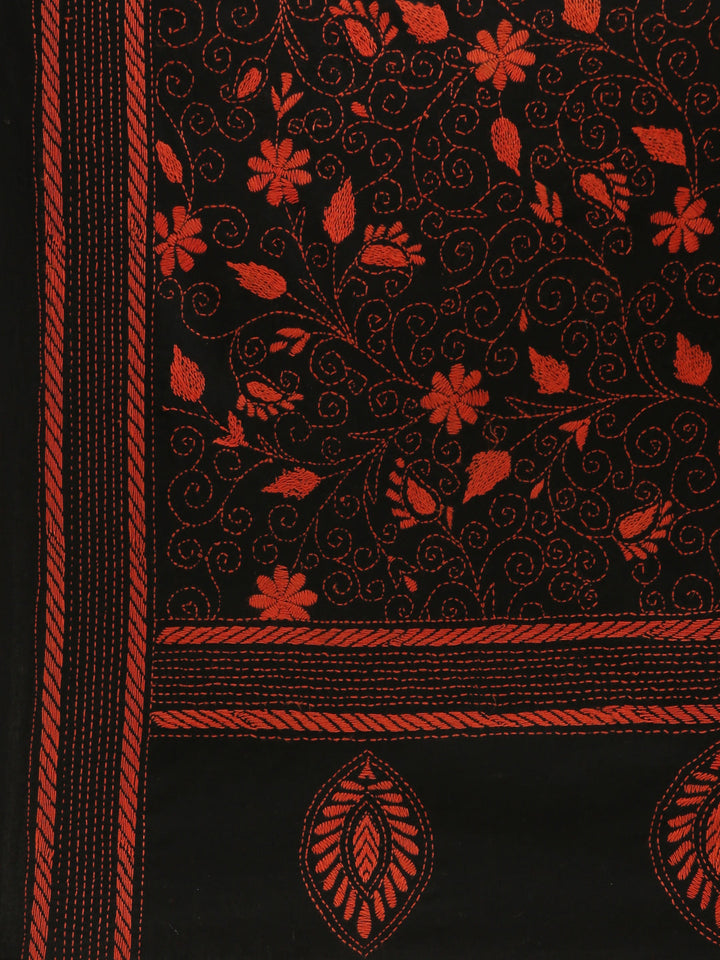 Floral Kantha Cotton Dupatta | SHOBITAM