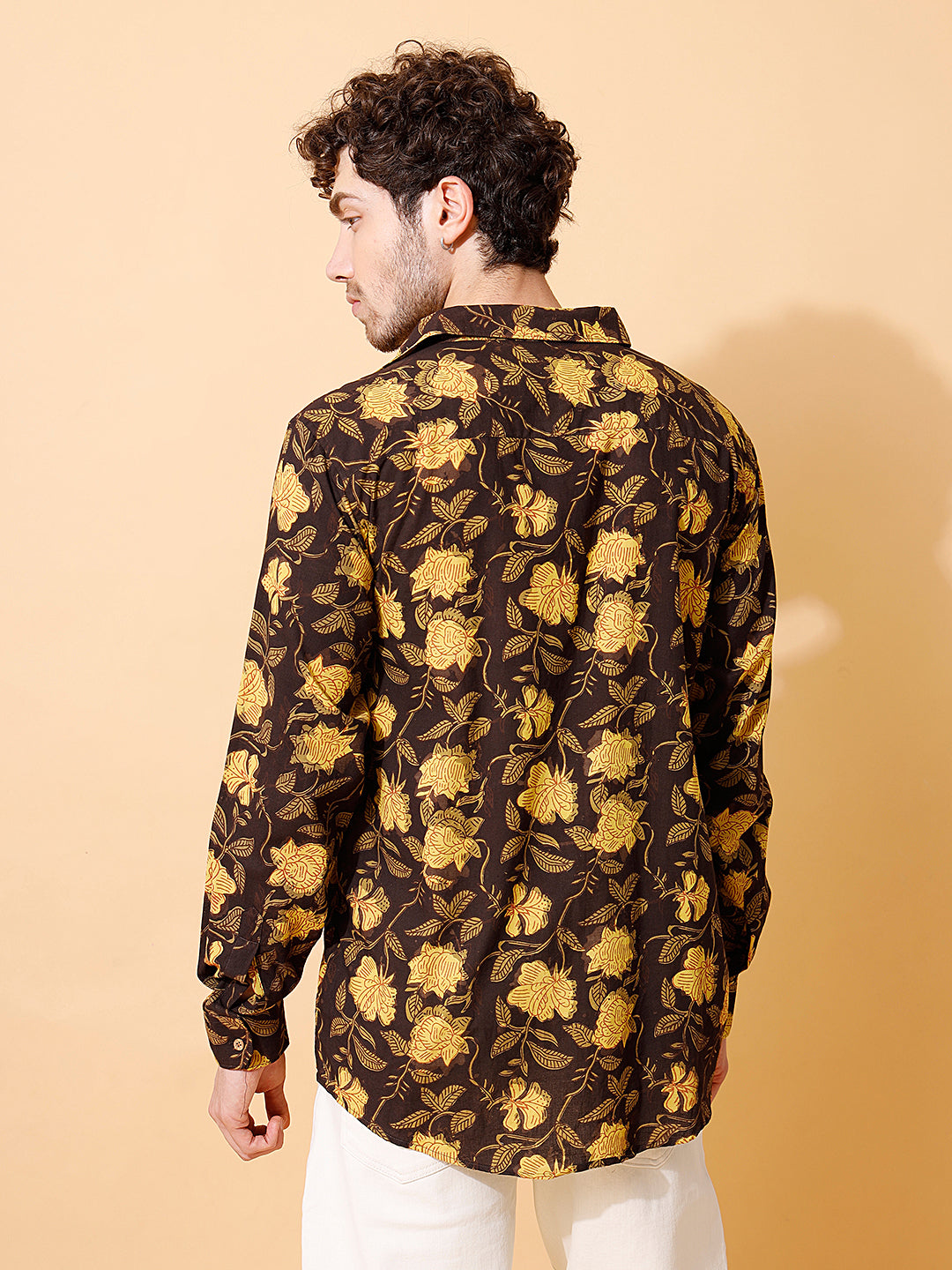 Mosswood Ajrakh Full Sleeve Cotton Shirt in Brown for Men