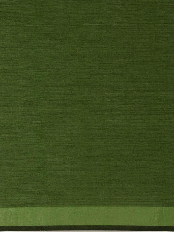 Colour block Cotton Saree with pompoms