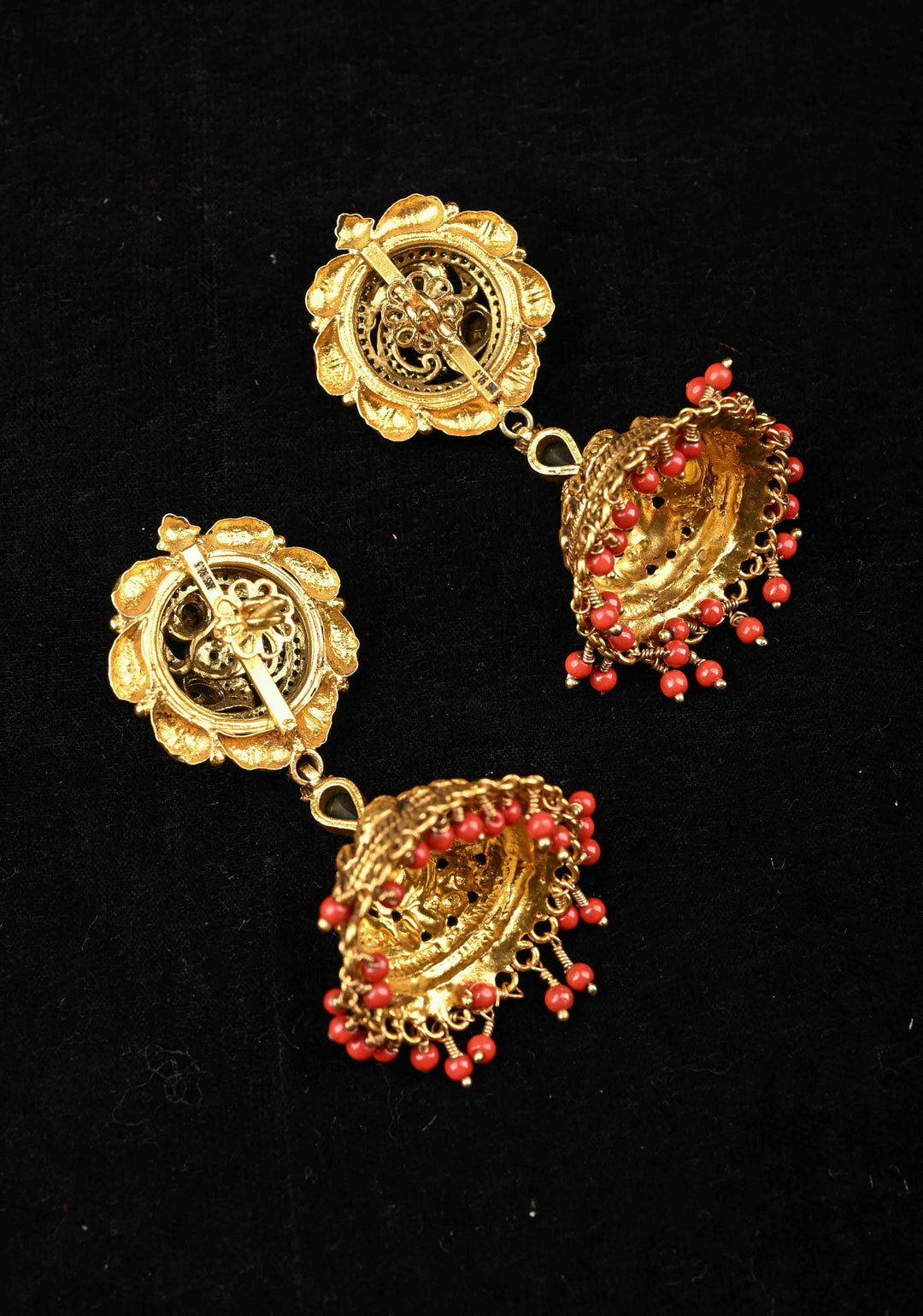 92.5 Pure Silver, Nakshi Jhumkas with Contemporary Encrusted stones
