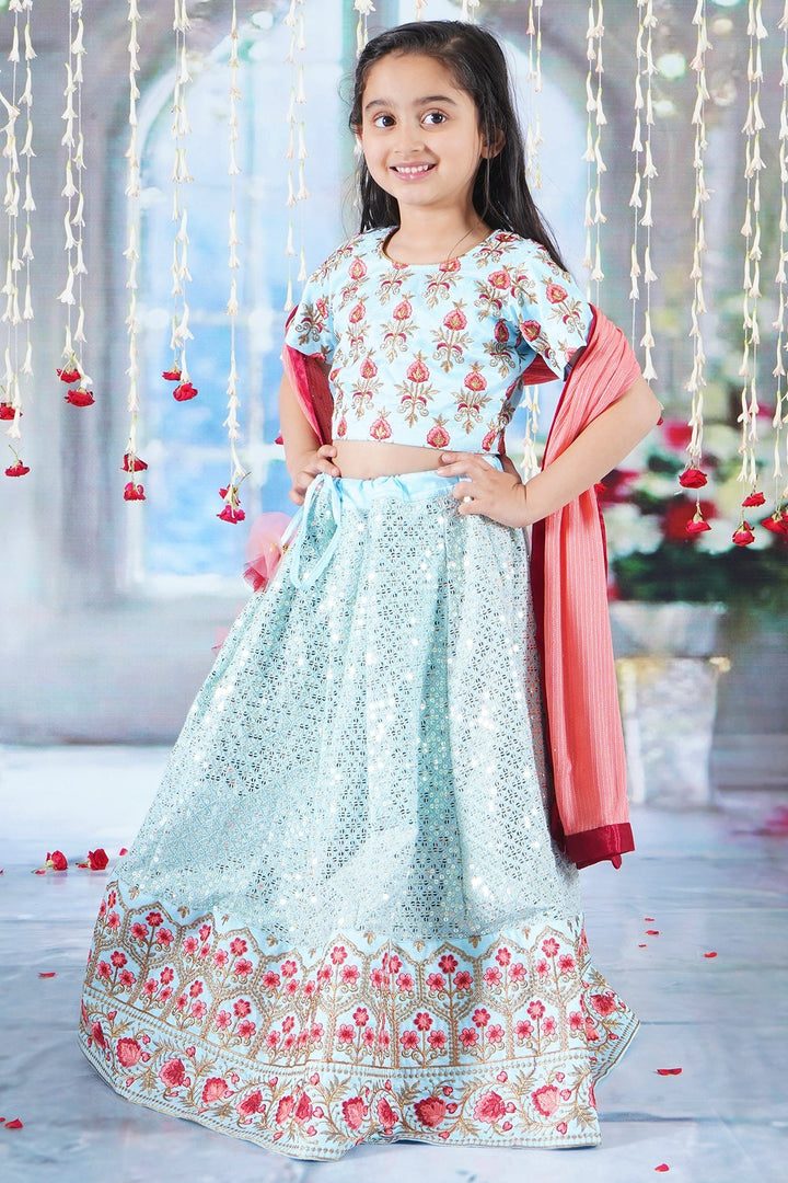 Girls 12 Kali Starry Lehenga Blouse with Dupatta