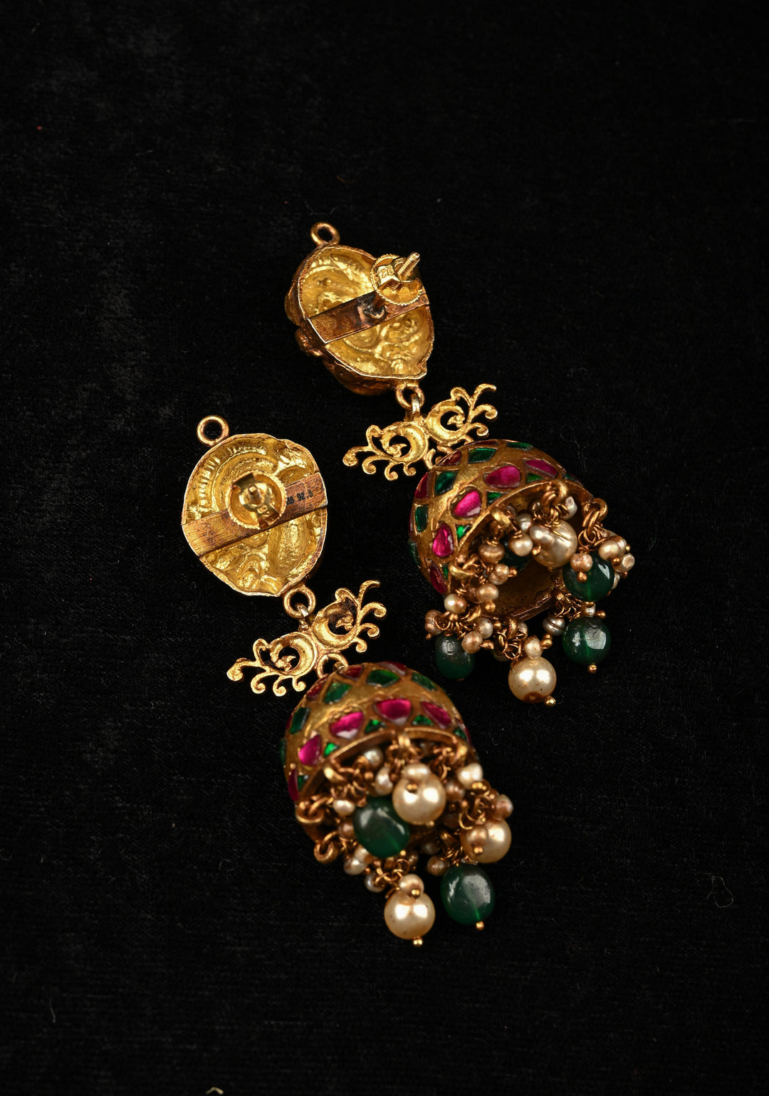92.5 Pure Silver, Gold Plated Dasya Jhumkas