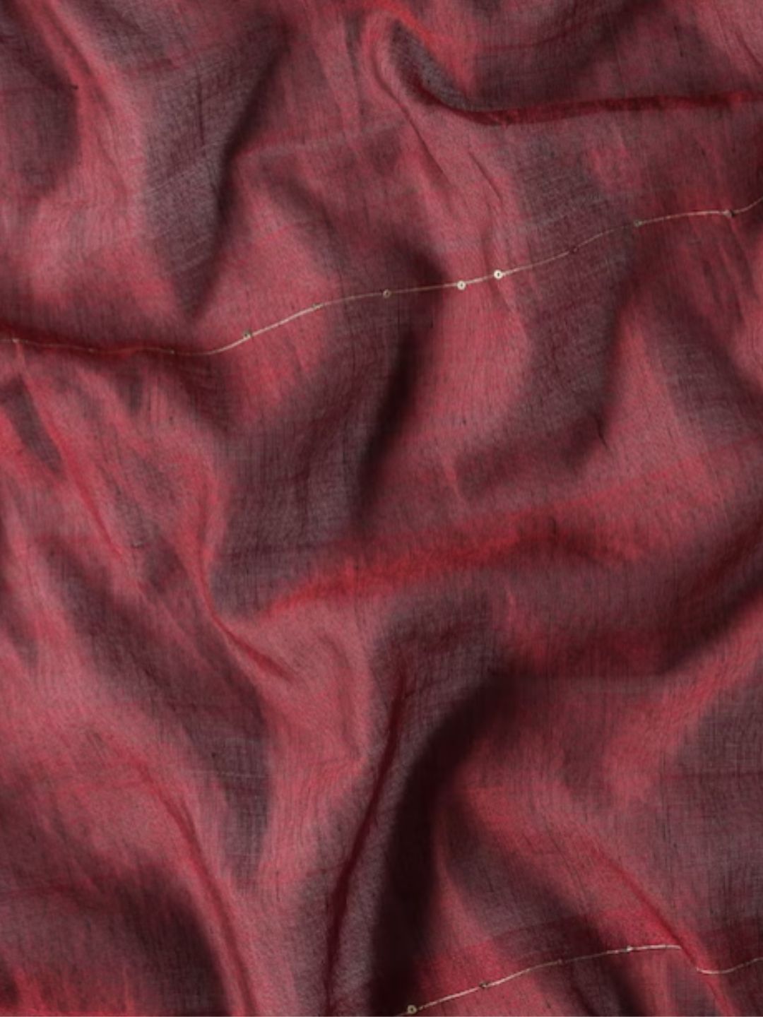 Green Pure Cotton Handloom Sequins Saree