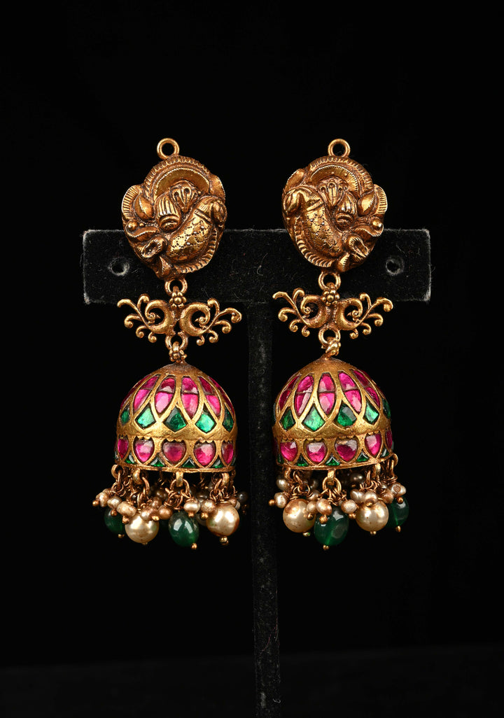 92.5 Pure Silver, Gold Plated Dasya Jhumkas