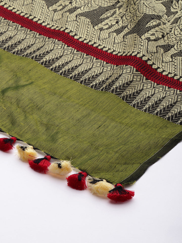 Handloom Baluchari Silk Dupatta | SHOBITAM