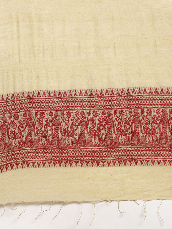 Handloom Baluchari Sita Eri Silk Stole | SHOBITAM