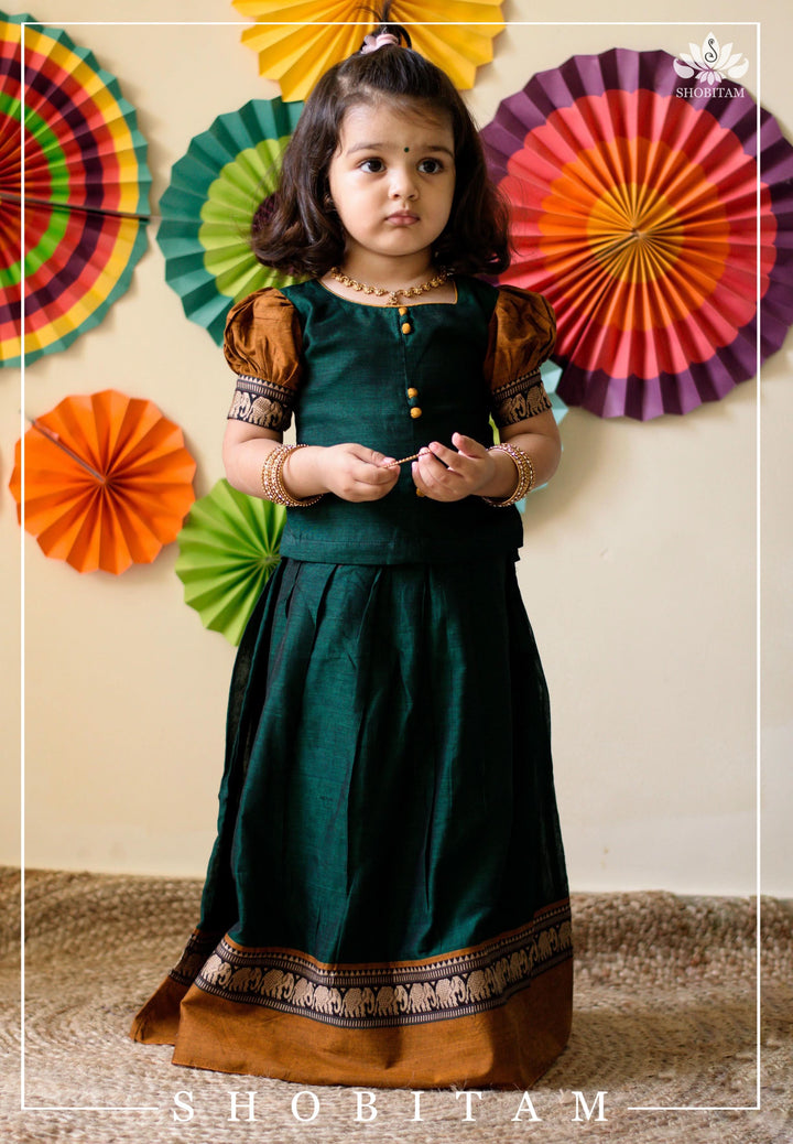 Nilambari Green Mini | Shobitam Custom Gowns and Readymades