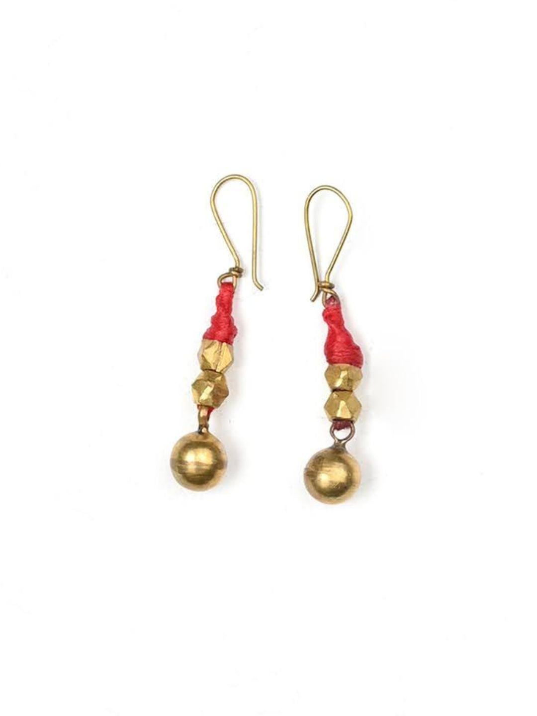 Red Beaded Tribal Pendant Set Jewellery | SHOBITAM