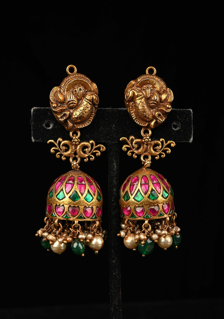 92.5 Pure Silver, Gold Plated Dasya Jhumkas