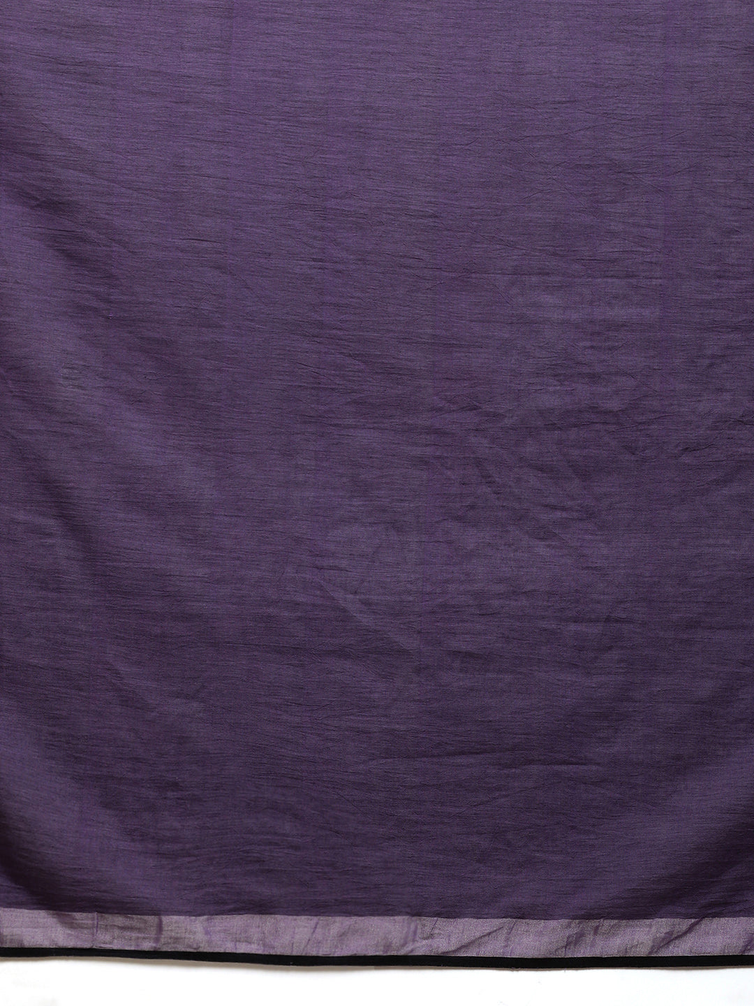 Purple Green Colour Block Cotton Saree with pompoms