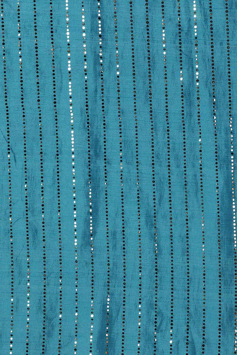Blue Poly Chanderi Solid Straight Suit Set | SHOBITAM