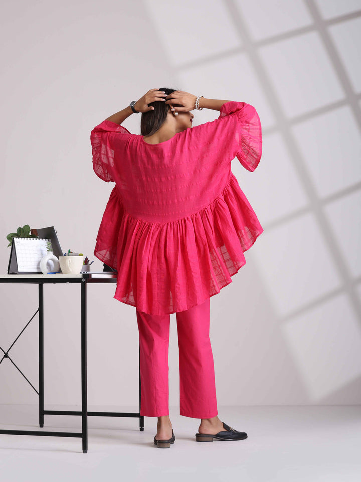 Pink Cotton Co-ord set | SHOBITAM