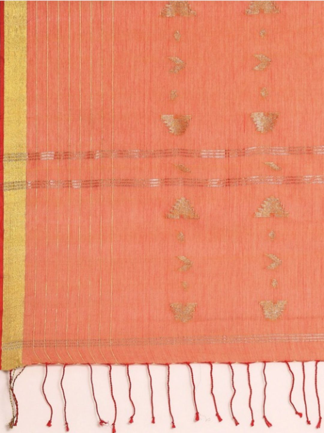 Handloom Zari buti Jamdani Cotton Saree with blouse piece | SHOBITAM