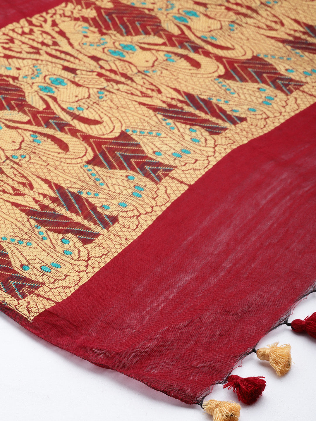 Handloom Baluchari Silk Cotton Dupatta | SHOBITAM