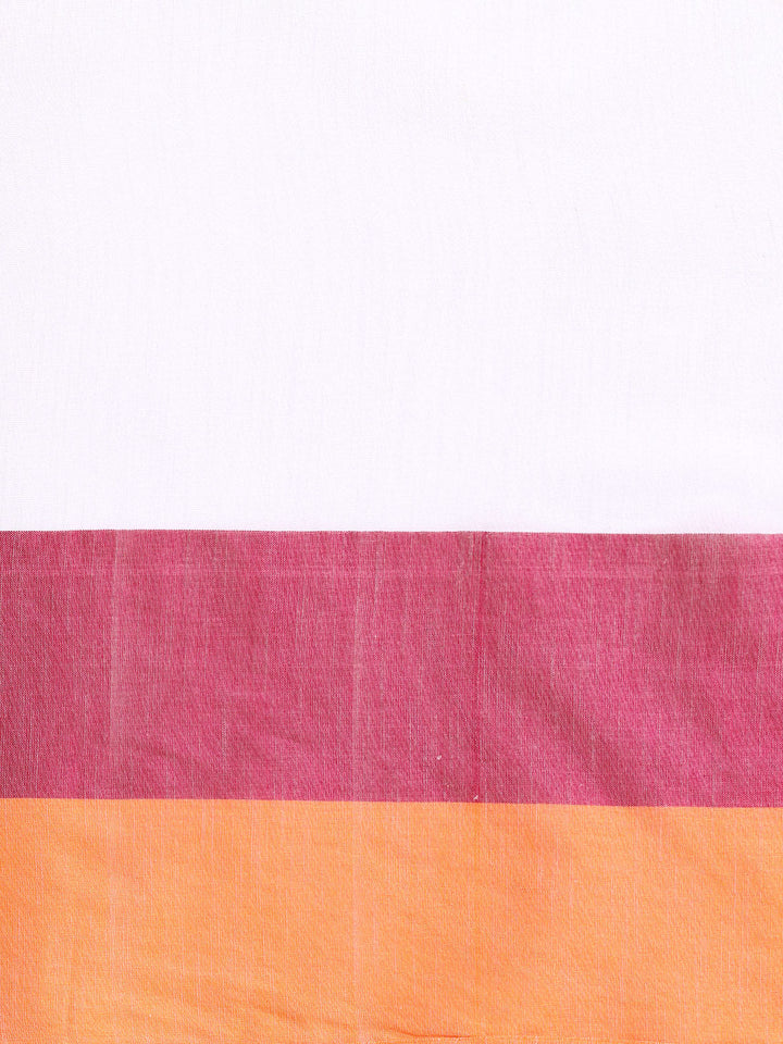 Colorblock Pure Cotton Saree with Blouse piece | SHOBITAM