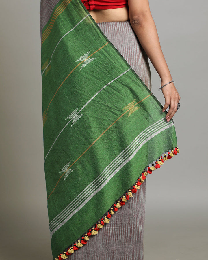 Tie Dye Jamdani Cotton Saree No Blouse Piece | SHOBITAM