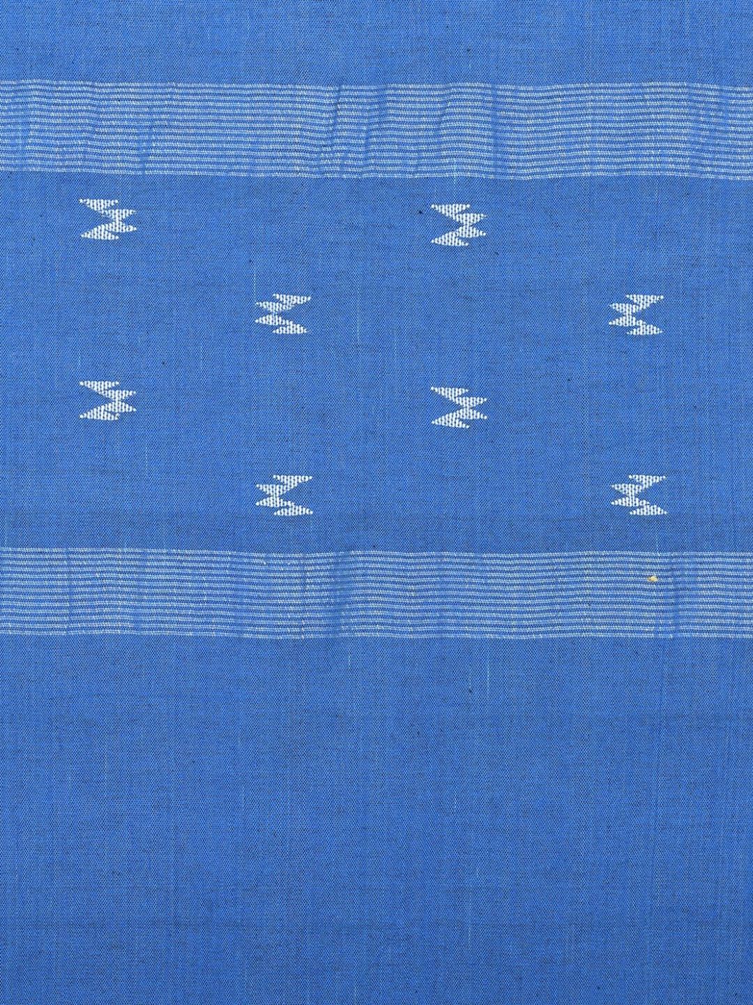 Azure Blue Jamdani Cotton Curtain- Single Panel | SHOBITAM