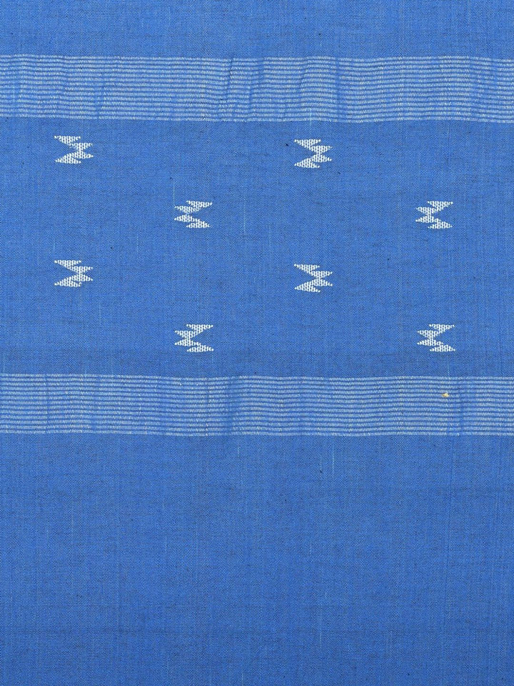 Azure Blue Jamdani Cotton Curtain- Single Panel | SHOBITAM