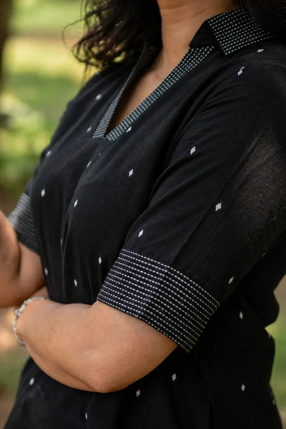 Black & White Pure Cotton Top | SHOBITAM