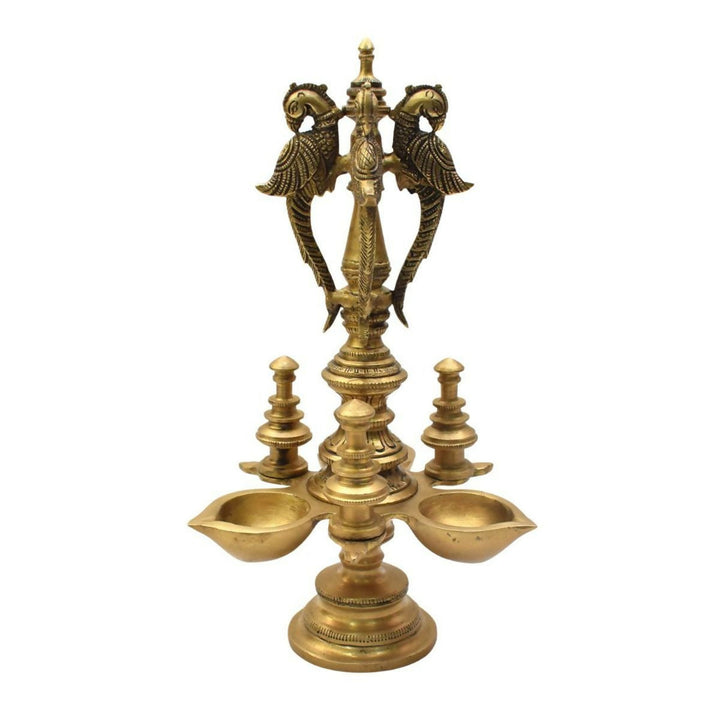 BRASS PEACOCK DIYA 12*7*7 | SHOBITAM