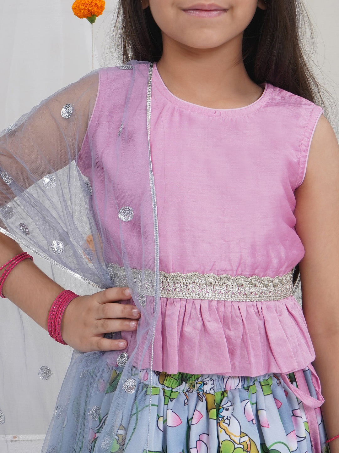 Girls Pious Kamdhenu Lehenga Set | SHOBITAM