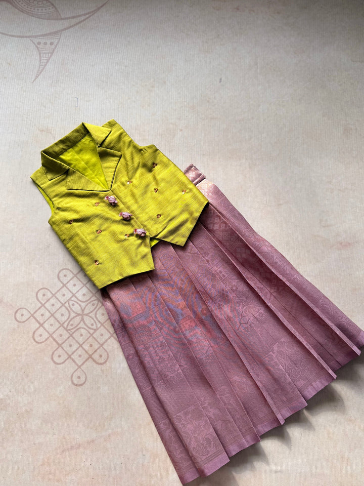 Mayizhini - Crop top and Skirt Festive Edit Express | SHOBITAM
