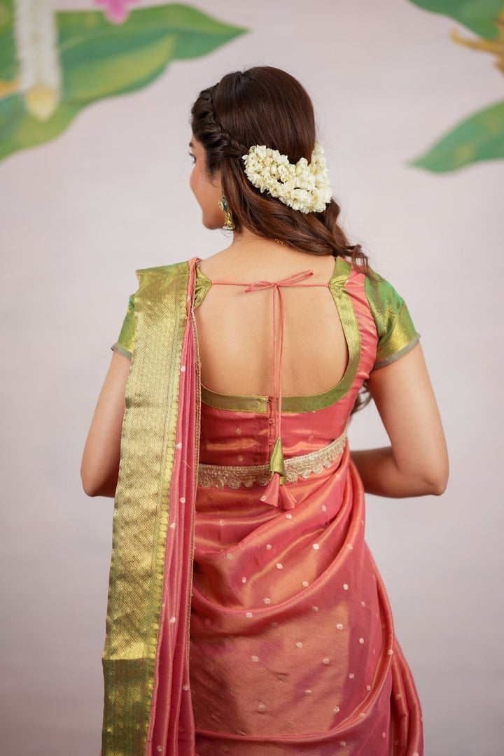 Tanisha Green Halfsaree (Set of 3) | SHOBITAM