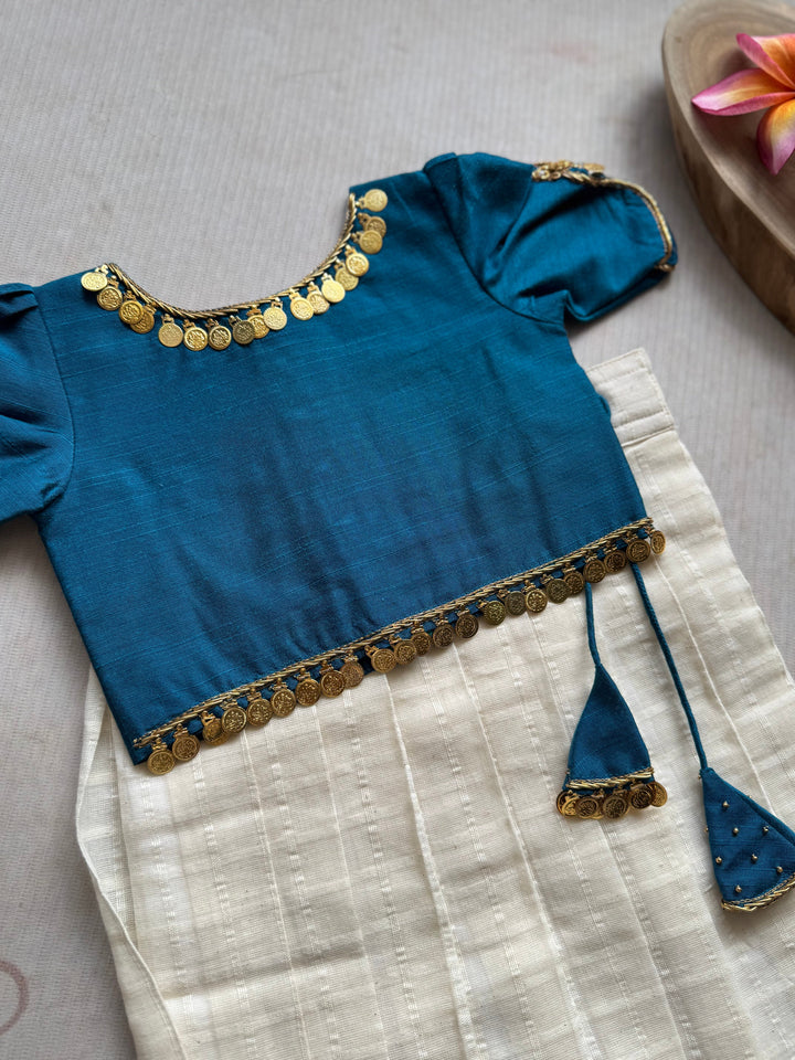 Aabarna Crop top and skirt - Onam Edit Express | SHOBITAM