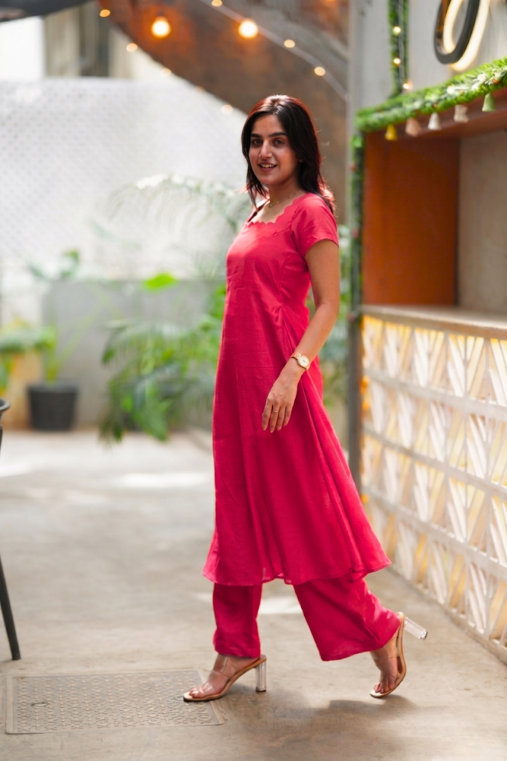Aarna Rani Pink Kurta Set (Set of 2) | SHOBITAM