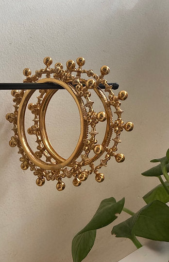 Soundarya Bangle in Brass with Antique Gold Polish - Single Piece | SHOBITAM